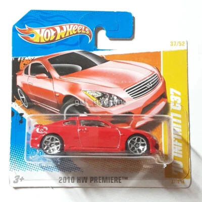 Tarjeta corta Hot Wheels '10 Infiniti G37 Red Car HW Premiere #37 2010 nueva Foto 1 de 4
