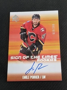 2015-16 UPPER DECK SP AUTHENTIC EMILE POIRIER SOTR-EP SIGN OF TIMES ROOKIE AUTO - Picture 1 of 2