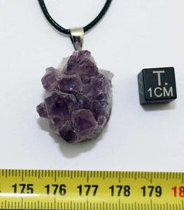 Halskette Anhänger Druse aus natürlichem Amethyst Brasilien ( 005 * ) - Bild 1 von 4