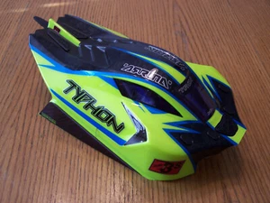 Arrma 223S DSC Typhon 4x4 3s Buggy Yellow Blue Clipless Body - Picture 1 of 6