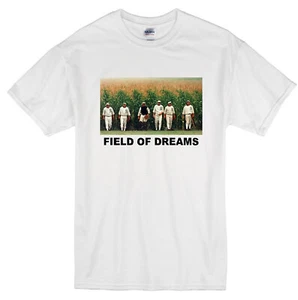 FIELD OF DREAMS KEVIN COSTNER BASEBALL CHICAGO BLACK SOX MOVIE WHITE T-SHIRT - Picture 1 of 1