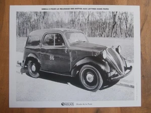 PHOTO SIMCA 5 POUR LE RELEVAGE DES BOITES AUX LETTRES ( Musée de la poste ) - Picture 1 of 1