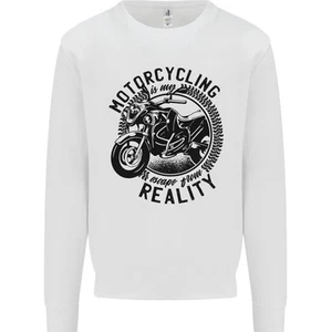 Motorcycling Motorbike Motorcycle Biker Kids Sweatshirt Jumper - Picture 1 of 23
