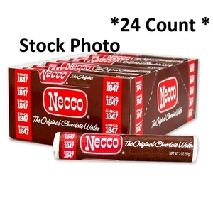 Necco Schokolade Oblaten Packung mit 24 Rollen - 2 Unzen Rollen - Bild 1 von 1