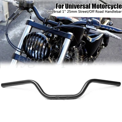 1" 25mm Black Iron Tracker Handlebars Drag Bars For Harley Sportster XL883 1200 - Image 1 of 4