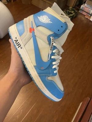 Talla 11.5 - Jordan 1 Retro OG x Off-White Alto SIN USAR DOS VECES, SIN CAJA NI CREMALLERA Foto 1 de 4