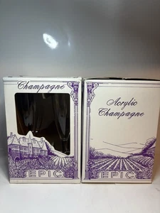 Vintage Epic 4er Set Acryl 6 Unzen Champagnerflöten Hergestellt in den USA Konvolut 2 - Bild 1 von 4