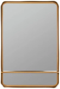 Brette Antiqued Gold 24 1/4" x 36 1/2" Shelf Wall Mirror - Picture 1 of 1