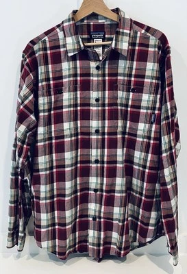 Patagonia Lightweight Flannel Button Cotton Shirt Red Plaid 53837 Mens Medium - Image 1 of 4