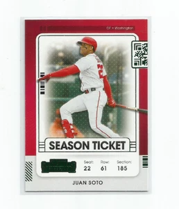 JUAN SOTO (Washington Nationals) 2021 PANINI CONTENDERS GREEN PARALLEL CARD #72 - Picture 1 of 1