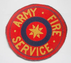 ARMY FIRE SERVICE second war PRINTED cloth specialist patch B - Picture 1 of 3