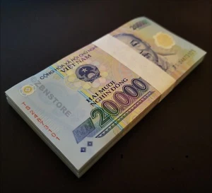 100 x 20,000 Vietnam Dong Banknotes Bundle NEW Polymer UNC (2 Million) Authentic - Picture 1 of 4