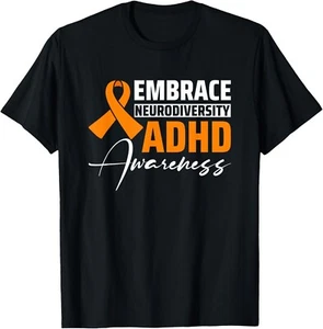 ADHD Awareness Neurodiversity Tee Gift Unisex T-Shirt - Picture 1 of 3