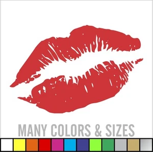 LIPS KISS Decal Sticker, Car, Decal, Laptop, Wall  - Choice of Colors & Sizes - Picture 1 of 15