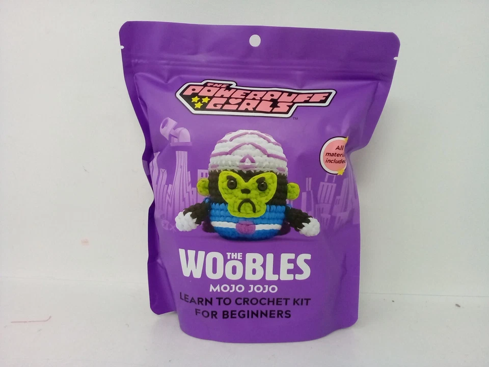 Woobles Crochet Kit Limited Edition Powerpuff Girls Mojo Jojo With Custom Hook