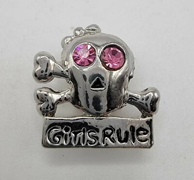 Joyería de Moda Plata NIÑAS REGLA ROSA GEMA OJOS ENCANTO Foto 1 de 3