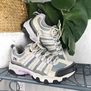 Women's Fila Day Hiker Athletic Trail Shoes Tan Grey Purple Size 6.5 - Picture 1 of 12