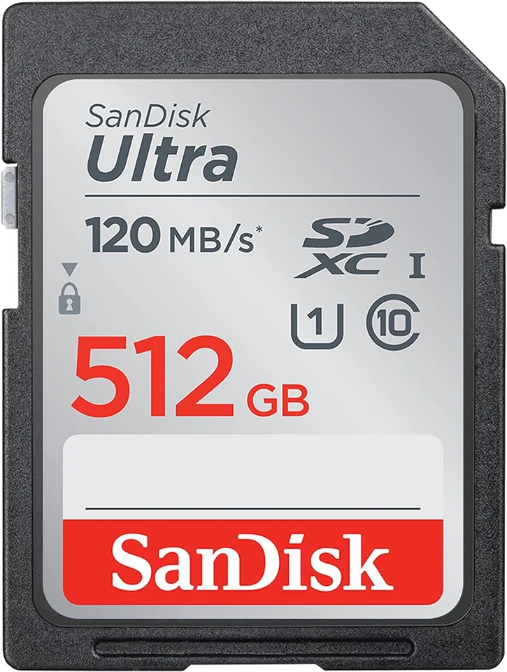 SanDisk 512GB Ultra SDXC card up to 120 MB/s speed UHS-I Class 10 U1 memory card - Image 1 of 4