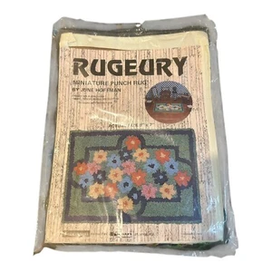 VTG Ruggery by June Hoffman Doll House Punch Rug Kit 5” X 7” Rectangle Area Rug - Picture 1 of 3