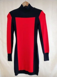 Balmain X H&M Red & Black Body Con Mini Dress With Gold Zipper Size 2 NWT - Picture 1 of 6