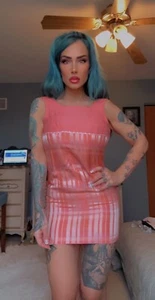 Bonnie Jean Girls Pink Peach & Yellow Plaid Easter Spring Dress Sz 12 Pleated - Picture 1 of 10