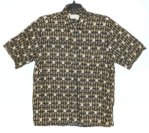 Men's Vintage Crossings Short Sleeve Printed Button Up Shirt Size L - Picture 1 of 10