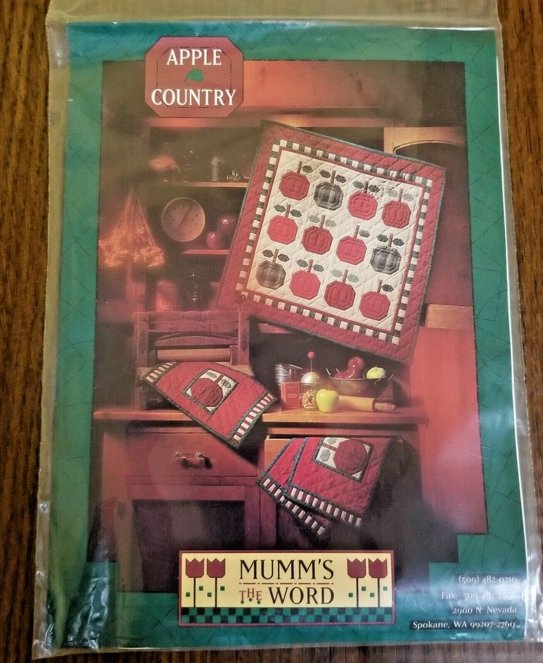 Debbie Mumm's The Word "Apple Country " Applique Quilt & Placemats Quilt Pattern - Image 1 of 4