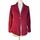 EILEEN FISHER Cardigan Women’s Size S Red Lamb Wool Cashmere Blend Collared