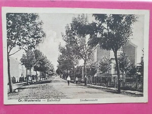 Cartolina Wusterwitz presso città Brandeburgo stazione veduta della strada - Foto 1 di 2