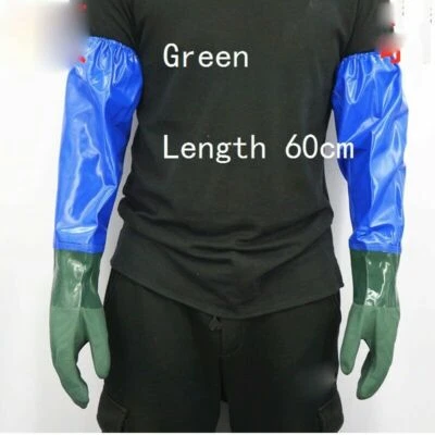 Men's Long Gloves Waterproof Anti-oil Labor Workwear Household Industrial 1 Pair - Image 1 of 4