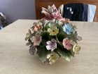 Rarissima ceramica Capodimonte D’Agostino vaso di fiori vintage da collezione