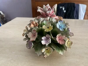 Rarissima ceramica Capodimonte D’Agostino vaso di fiori vintage da collezione - Picture 1 of 9