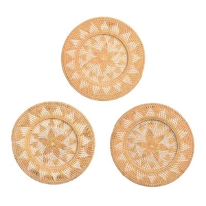 Rattanteller Wanddeko 35cm Boho Stil Handgefertigt Natur Deko Rattan Rund - Bild 1 von 17