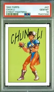POP 5 PSA 10 RC Chun Li 1993 Topps Street Fighter II True Rookie 1st Edition HOT - Bild 1 von 3