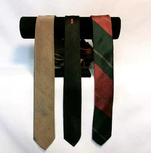 Lot/3 – MCM Vintage Skinny Men’s Neck Ties – Incl. Silk, WEMBLEY, & Retro - -(P) - Picture 1 of 3