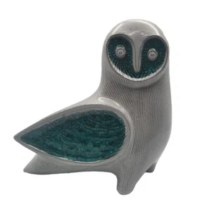 Jonathan Adler Aquamarine Barn Owl Statuette • Glass Menagerie Collection - Picture 1 of 15