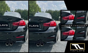 TINTLAYS passend für BMW M4 F82/F83 Coupe Cabrio Folienset Rücklicht Reflektor - Afbeelding 1 van 4