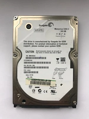 160GB Internal Hard drive Fujitsu/Hitachi/Samsung/Seagate/Western D 5400RPM(2.5” - Image 1 of 4