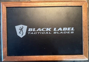 BROWNING BLACK LABEL TACTICAL BLADE KNIVE HOLDER WOODEN BOX 8 X 11 NO KNIVES - Picture 1 of 7