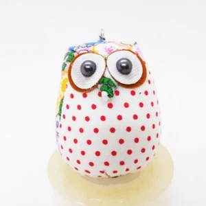 Owl Keyring V.8 Hand Sewing Doll Charm Cute Keychain Animal Lover Vintage Gift - Picture 1 of 3