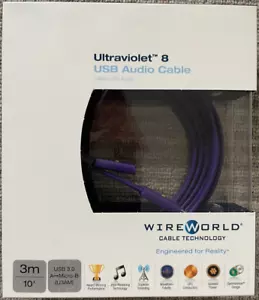 Wireworld Ultraviolet 8 USB 3.0 A - Micro B 3 metre ** 70% Off r.r.p** - Picture 1 of 3