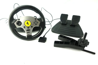 Ferrari Thrustmaster Challenge Racing Wheel Controller & Pedals - PS1 PS2 - Image 1 of 4