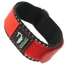 18mm Morellato Red and Black Sport Strap Wrap Thick Nylon Watch Band