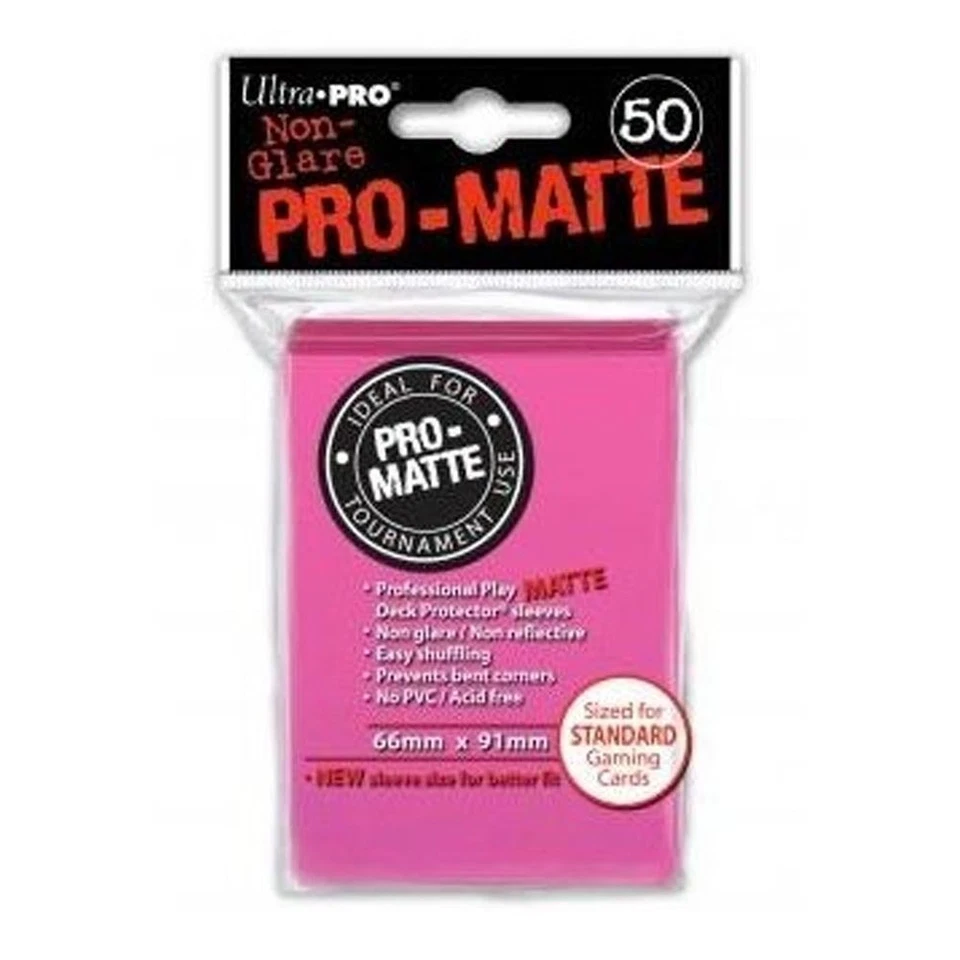 Ultra Pro Deck Protector Pro Matte Bright Pink 50 Gaming Size - Image 1 of 1