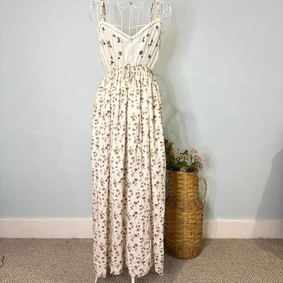 vintage 90s Victoria’s Secret Country milkmaid button-up floral dress - Image 1 of 4