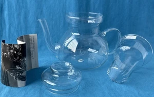 Tetera Princess House Heritage cafetera de vidrio con infusor grabado cortado a mano - Imagen 1 de 14