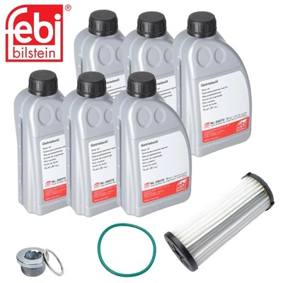 6L Febi Oil + Transmission Filter for Audi Seat Skoda VW DQ500 DQ400E - Image 1 of 4