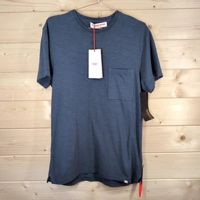 Camiseta Orlebar Marrón OB Clásica GD Para Hombres Pequeña Nocturna Azul Marino Camiseta NUEVA Foto 1 de 4