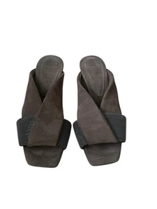 Nuevas Sandalias Brunello Cucinelli Monili Gamuza Tacón Talla 6 - Imagen 1 de 9