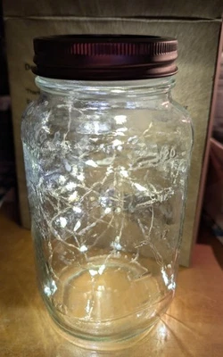 Mason Jar & Lid 20 LED Fairy Lights Wedding Christmas Decorations Inside Outside - Image 1 of 4